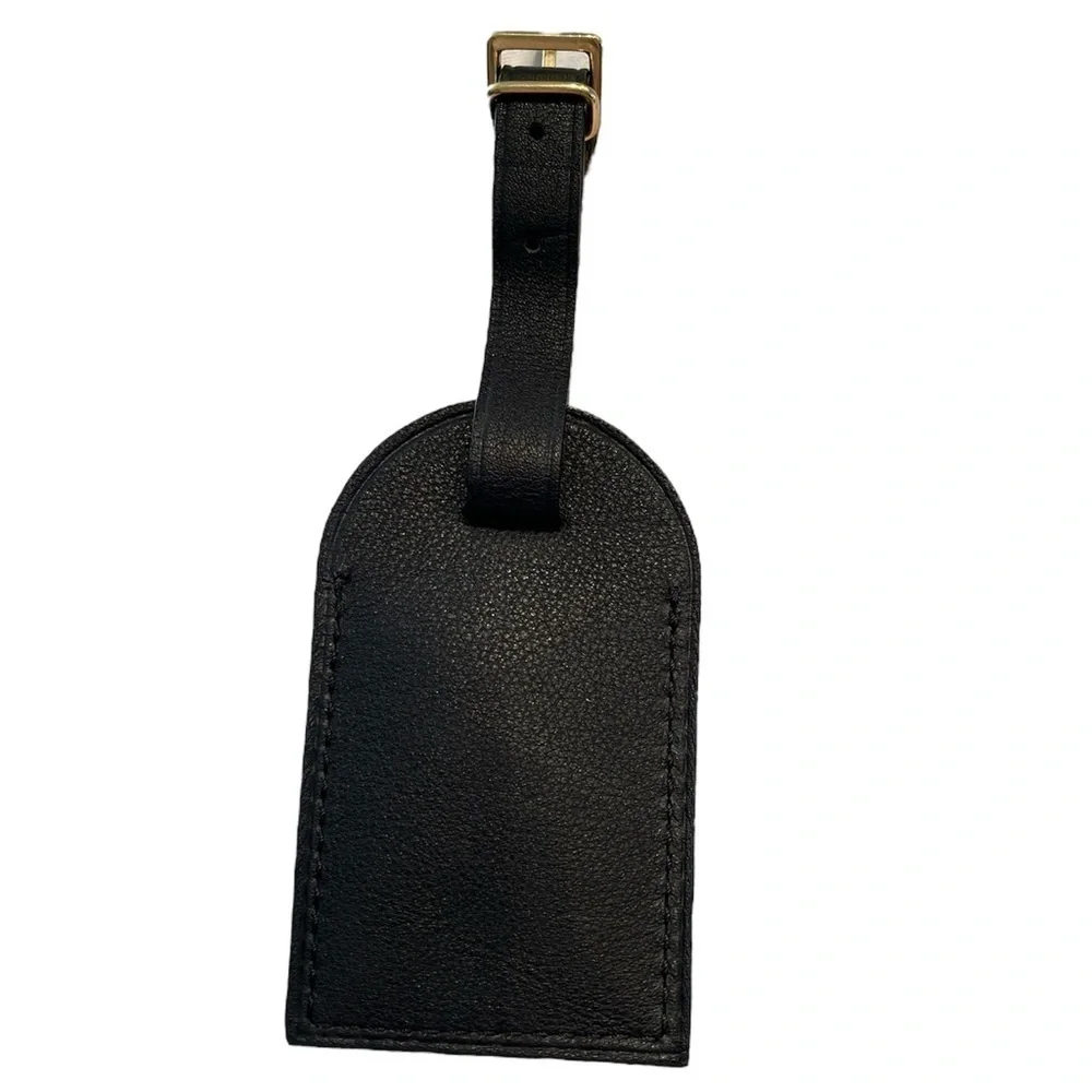 Rare Louis Vuitton Taiga Luggage Tag Poignant Black Articles de Voyage